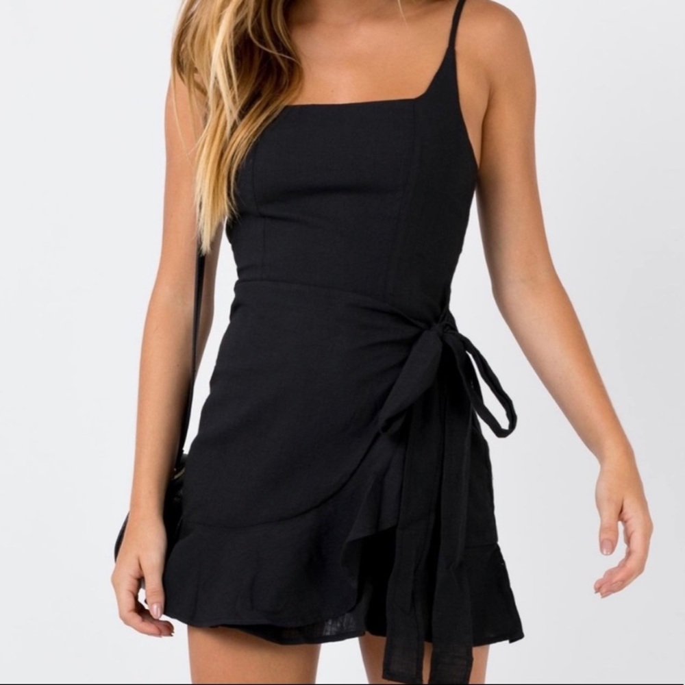 Princess Polly Black Tie Dress